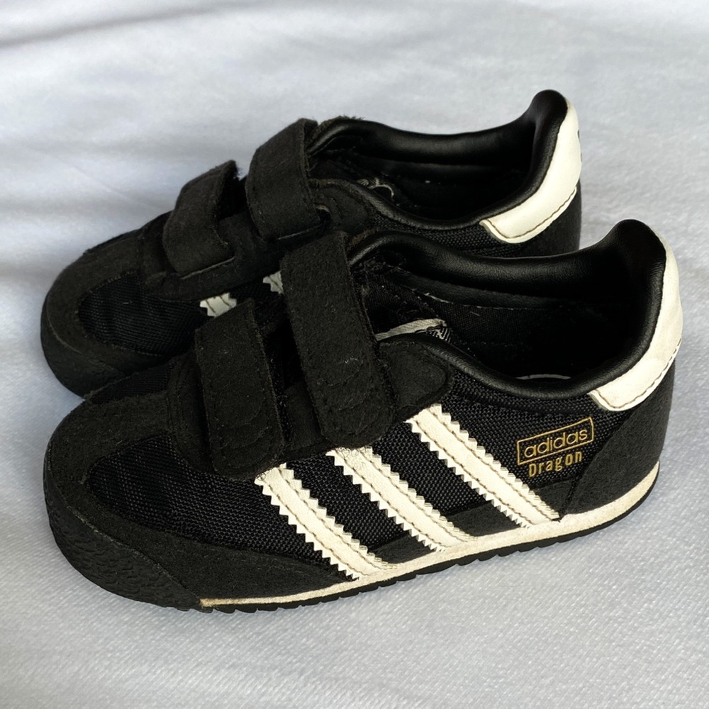 Adidas Black and White Toddler Sneakers Size 5